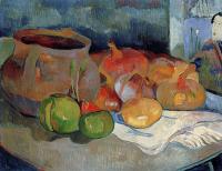 Gauguin, Paul - Still Life with Onions, Beetroot and a Japanese Print
